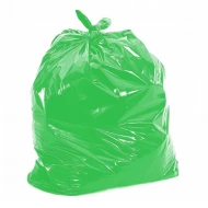 Мешки для мусора ПВД 90x140 см, 240 л, зеленые (в пластах)