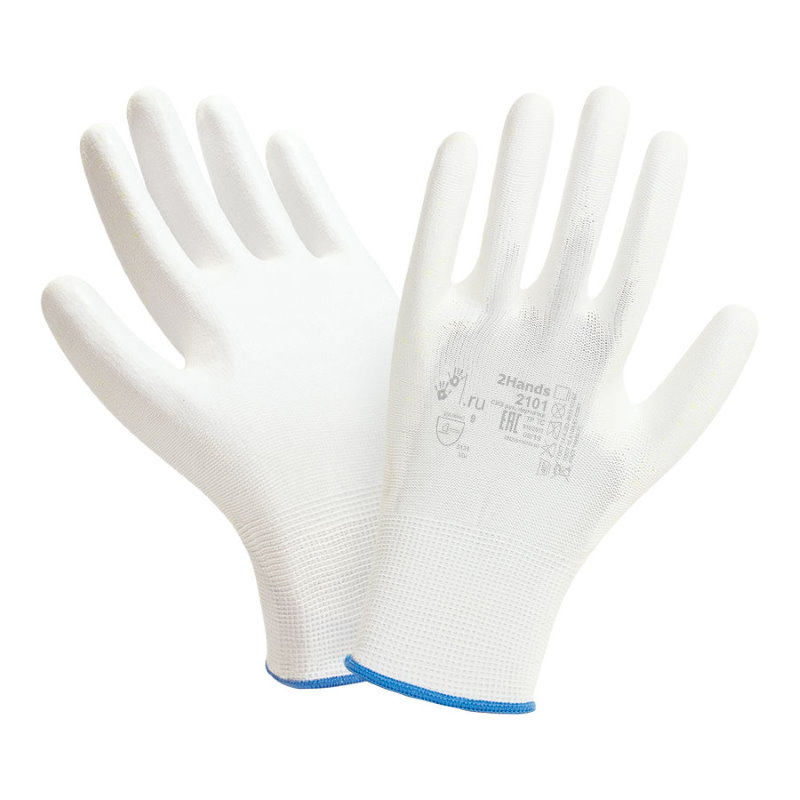 Перчатки нейлоновые с полиуретаном 2Hands Air 2101