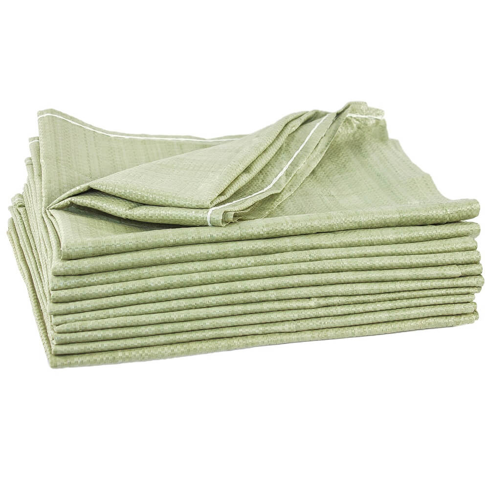 Мешки полипропиленовые, зеленые 75х115  см 50 кг