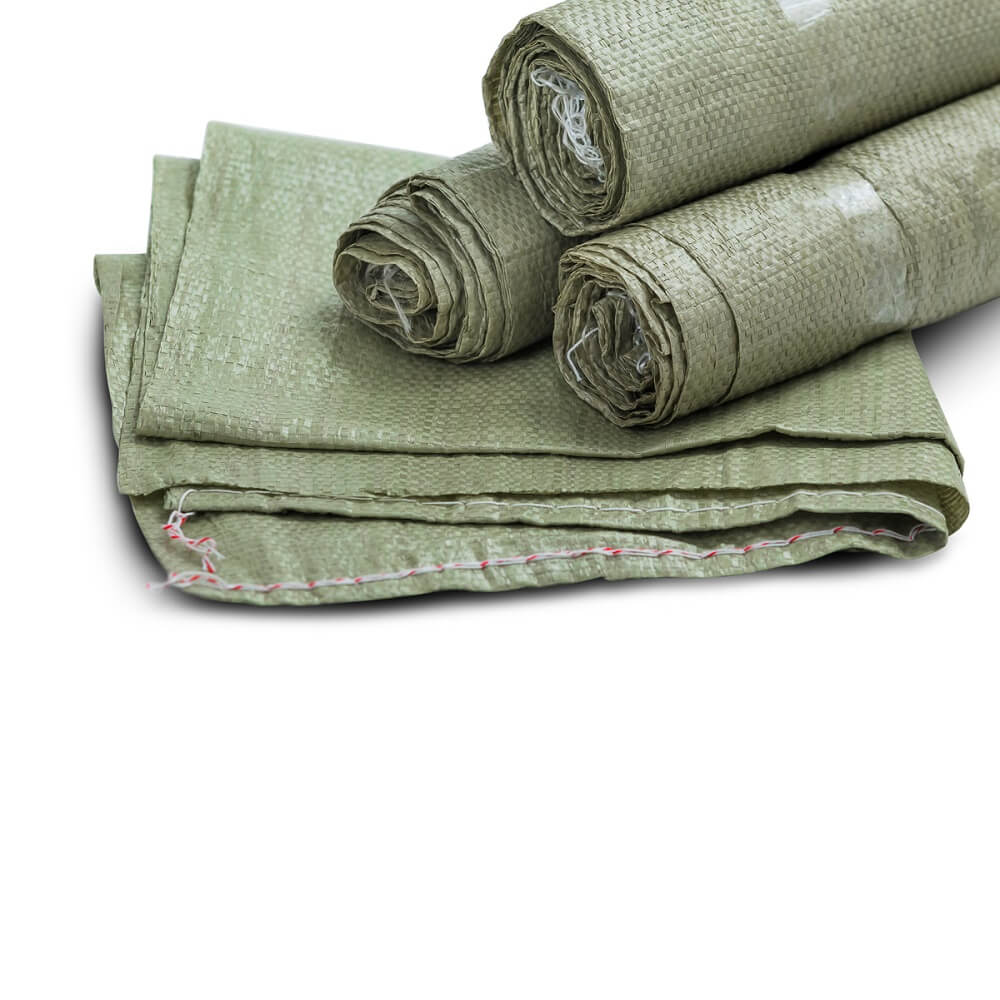 Мешки полипропиленовые, зеленые 90x130 см, 80 г