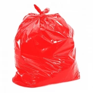 Мешки для мусора ПВД 90x140 см, 240 л, красные (в пластах)