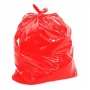 Мешки для мусора ПВД 90x140 см, 60 мкм, 240 л, красные (в пластах) - мини-изображение 0