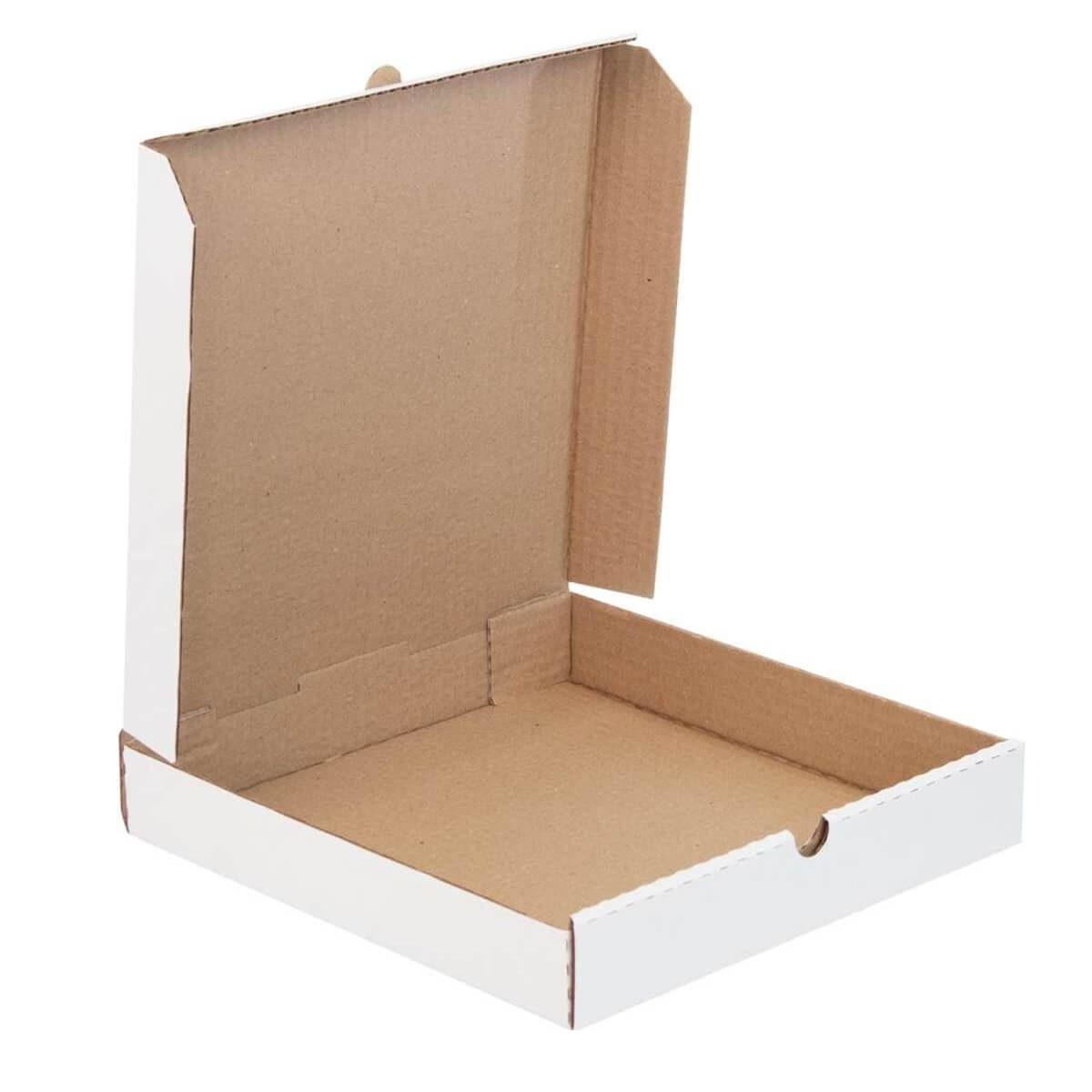 Коробка для пиццы 250x250x40 мм белая